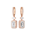Load image into Gallery viewer, Emrald-Cut Drop  Lab Grown Diamond Earrings By Stefee Jewels