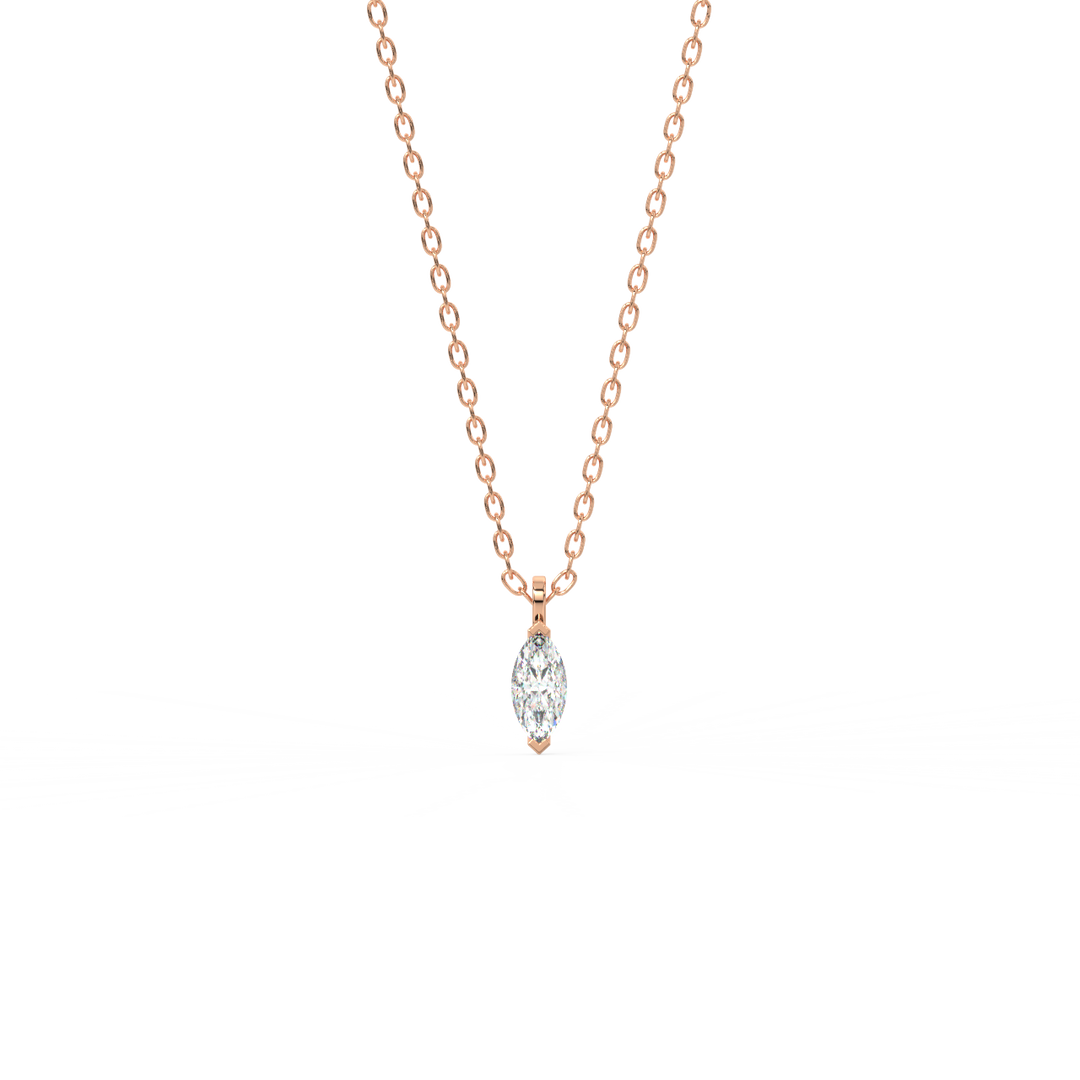 Solitaire Marquise Lab Grown Diamond Pendant by Stefee