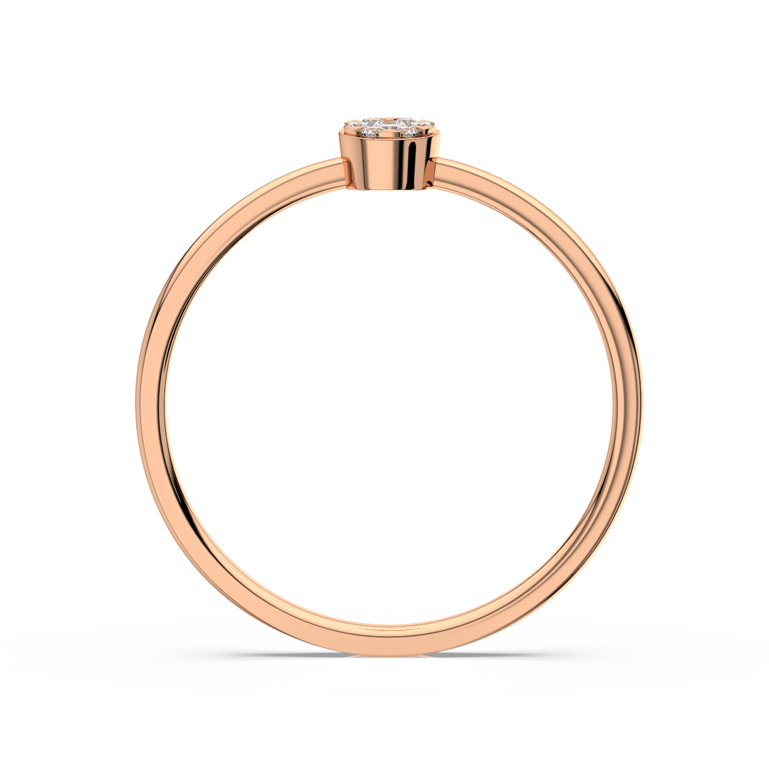 Cluster Ring Tiny Lab Grown Diamond Ring by Stefee Jewels