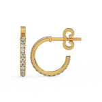 Load image into Gallery viewer, 0.42 ct Lab Grown Diamond Arc Hoops Earrings by Stefee