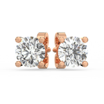 Load image into Gallery viewer, Solitaire Round Lab Grown Diamond Studs Earrings by Stefee