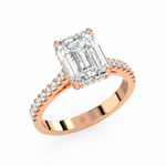 Load image into Gallery viewer, Emerald-Cut  Lab Grown Diamond  Ring by Stefee Jewels