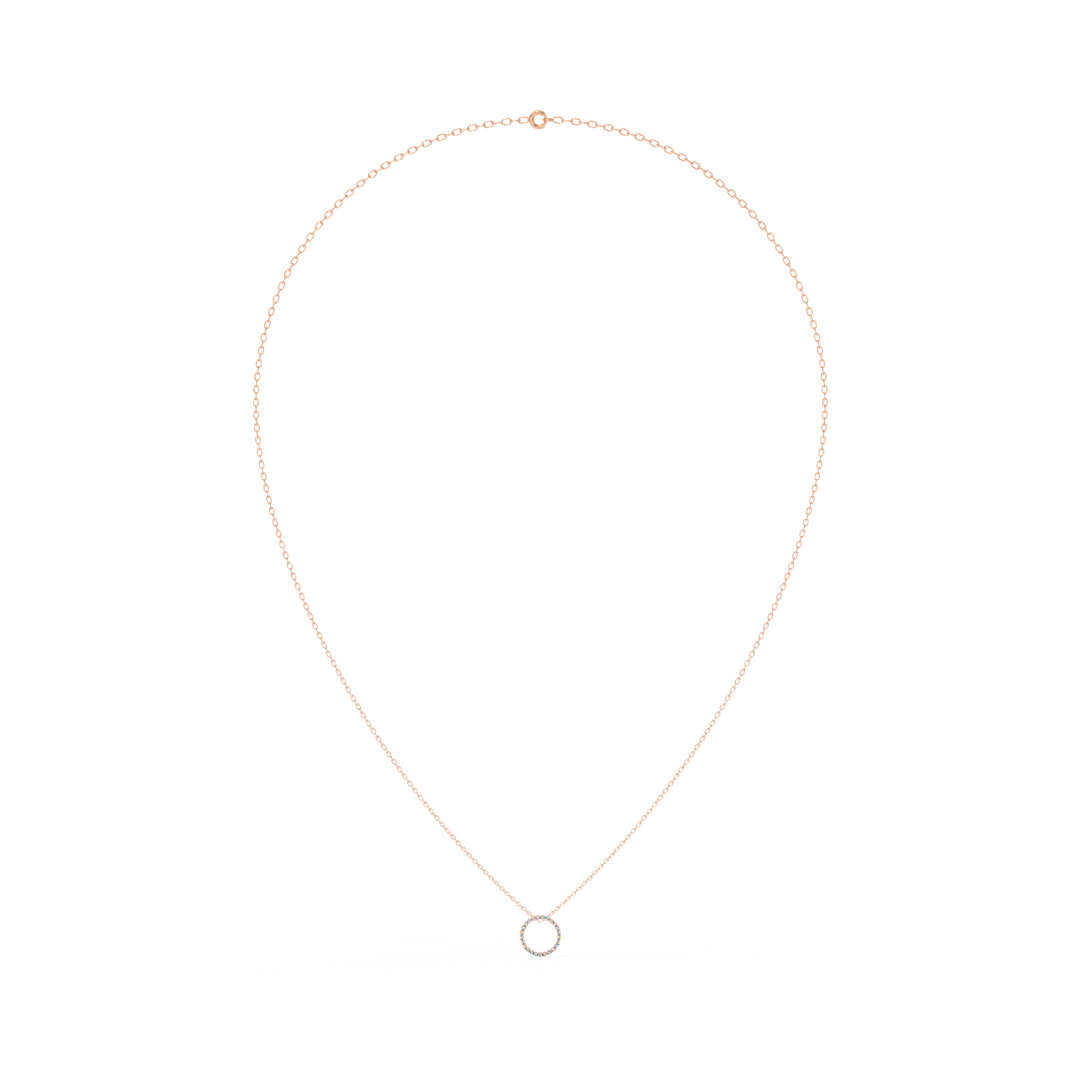 Mini Circle Lab Grown Diamonds Pendant by Stefee
