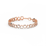 Load image into Gallery viewer, Locked Hearts Lab Grown Diamond Bracelet by Stefee Jewels
