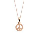 Load image into Gallery viewer, Peace Sign Lab Grown Diamond Pendant by Stefee