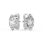 Load image into Gallery viewer, Solitaire Marquise Lab Grown Diamond Studs Earrings by Stefee