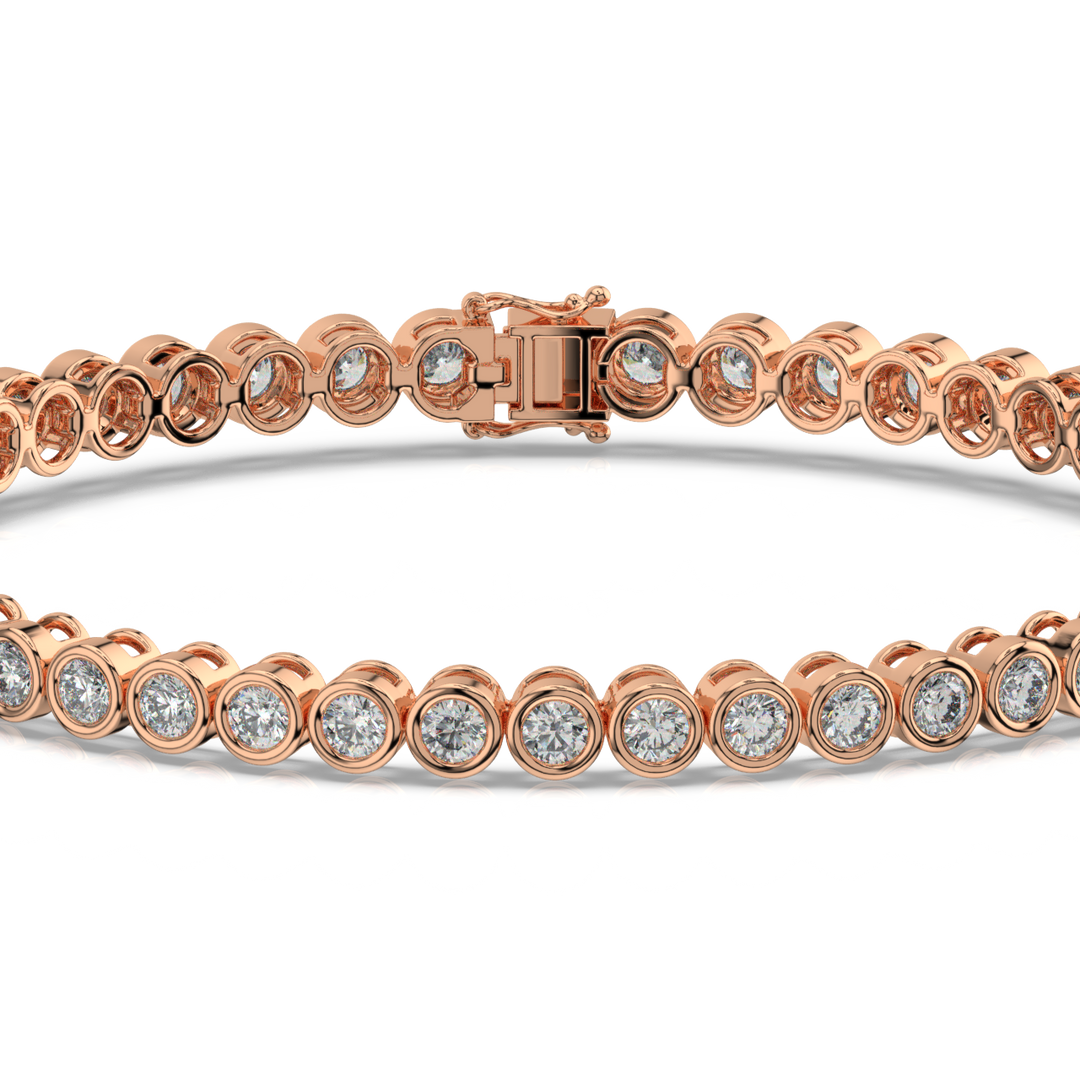 Minimalist Lab Grown Diamond Bracelet by Stefee Jewels
