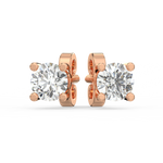 Load image into Gallery viewer, Solitaire Round Lab Grown Diamond Studs Earrings by Stefee