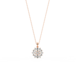 Load image into Gallery viewer, Radiant Flora Lab Grown Diamond  Pendant Set by Stefee Jewels