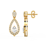 Load image into Gallery viewer, Subburst Pearl Lab Grown Diamond Drop Earrings by Stefee Jewels