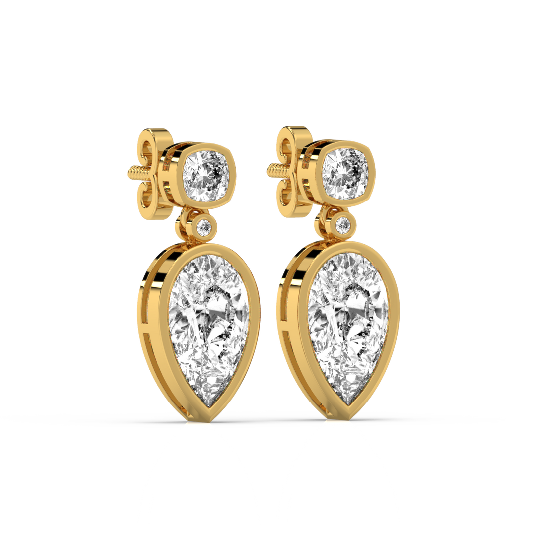 The Leafy  Lab Grown Diamond Earrings By Stefee Jewels