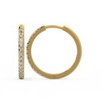 Load image into Gallery viewer, Pave Huggie Hoops Lab Grown Diamond Earrings by Stefee