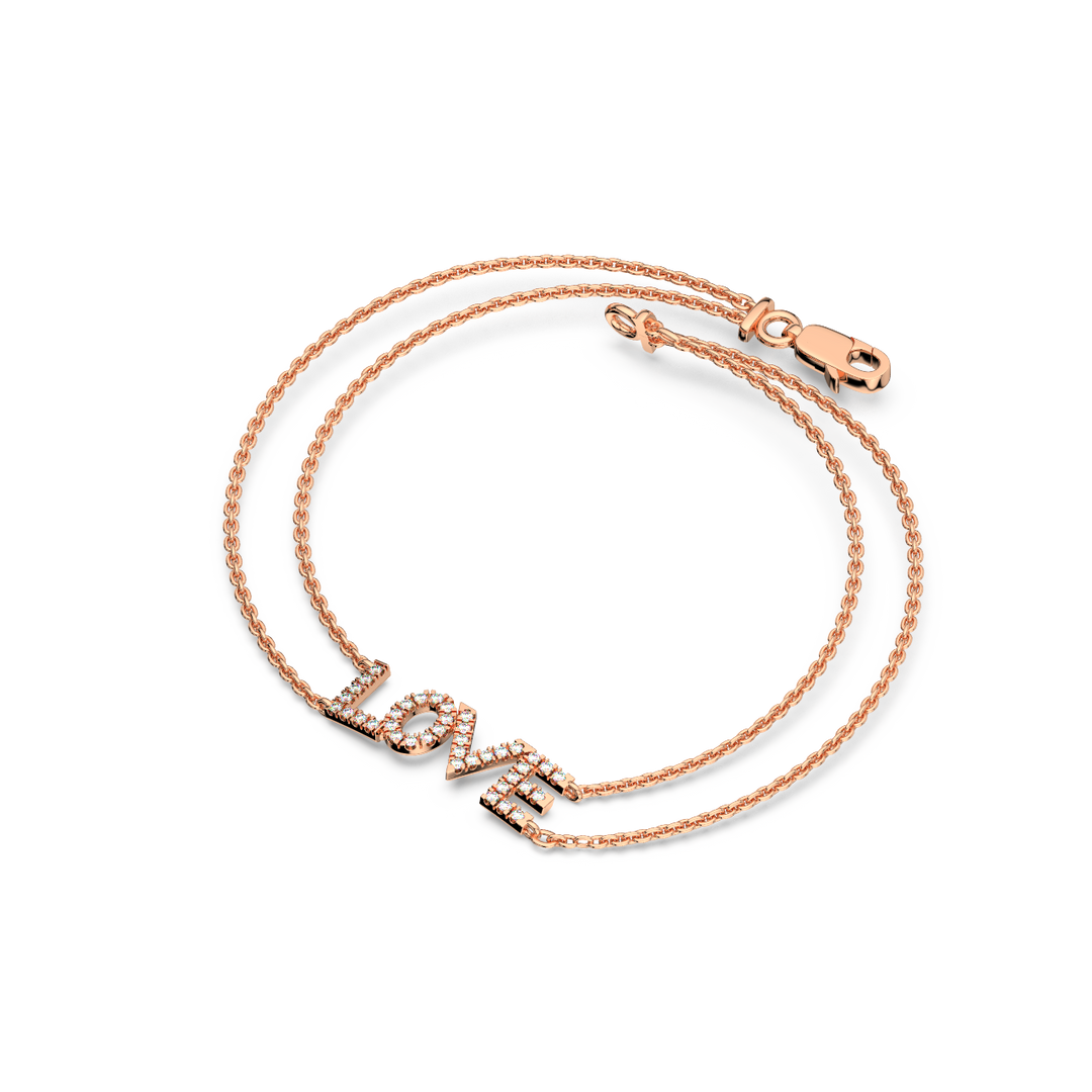 Love Chain Lab Grown Diamond Bracelet by Stefee