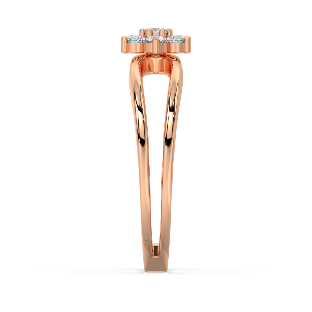 Halo-Star  Lab Grown Diamond Ring by Stefee Jewels