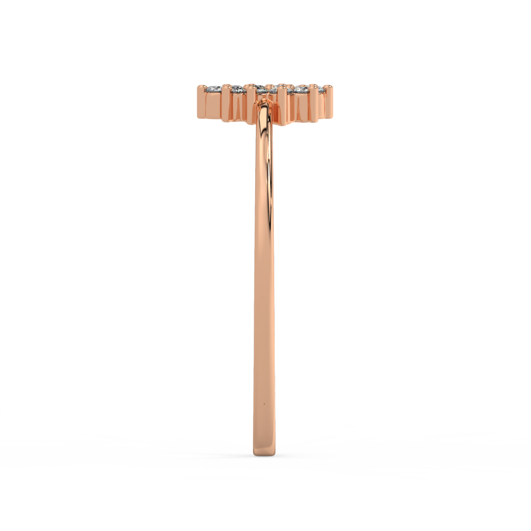 Open Dewdrop Round Lab Grown Diamond  Ring by Stefee Jewels