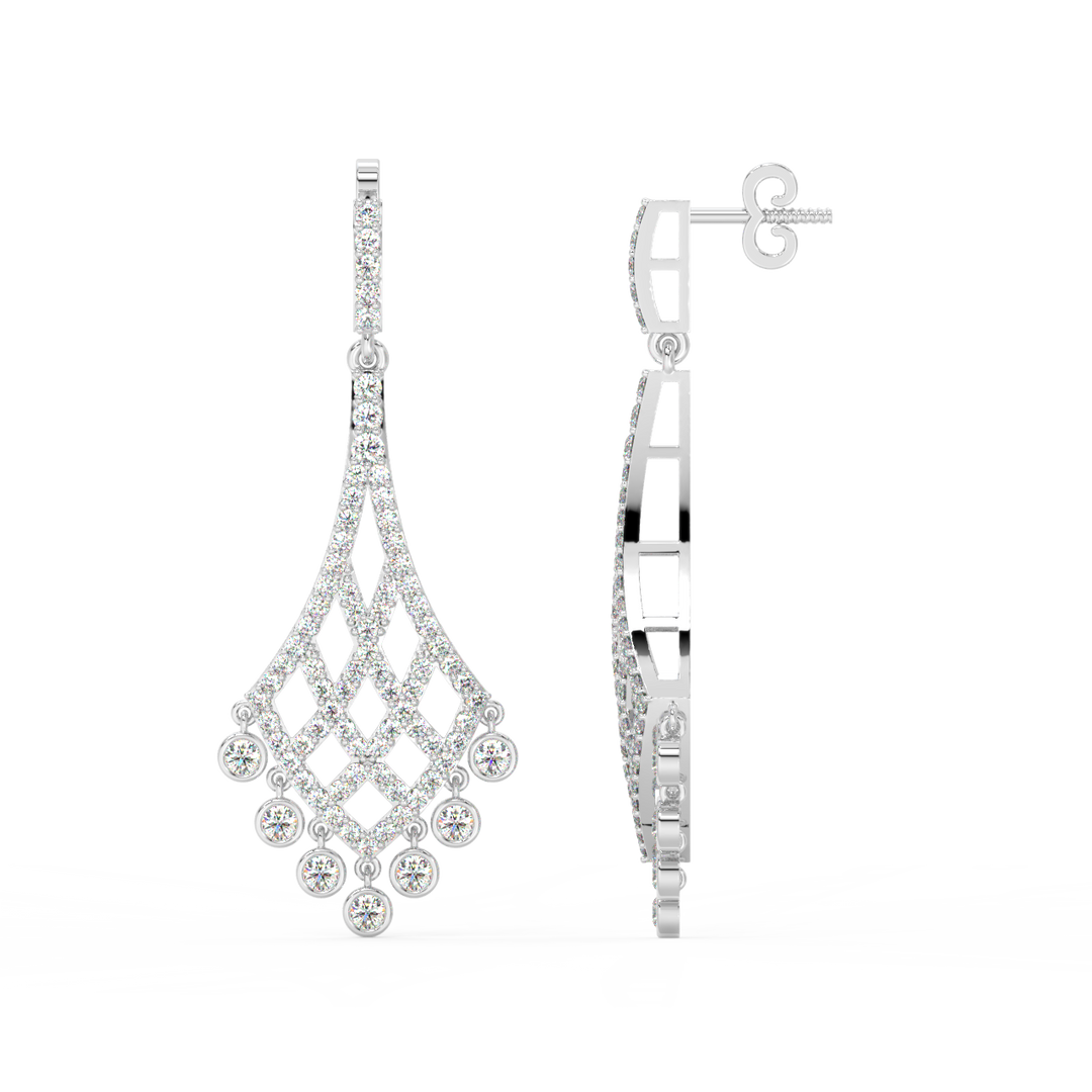 Timeless Sparkle Lab Grown Diamond Drop Earrings by Stefee Jewels