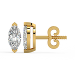 Load image into Gallery viewer, Solitaire Marquise Lab Grown Diamond Studs Earrings by Stefee