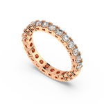 Load image into Gallery viewer, Large Petite Brilliant Round Band Lab Grown Diamond Ring by Stefee
