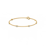 Load image into Gallery viewer, Bazel Set 5 Lab Grown Diamond Bracelet by Stefee