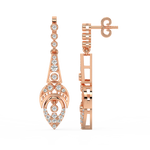 Load image into Gallery viewer, Elegant Chain Lab Grown Diamond Drop Earrings by Stefee Jewels