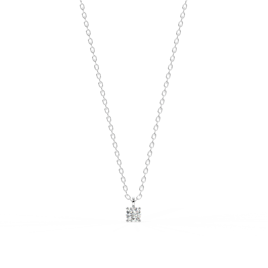 Solitaire Round Lab Grown Diamond Pendant by Stefee