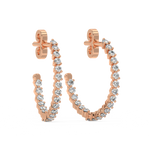 Load image into Gallery viewer, Inside-out Hoop Lab Grown Diamond Earrings by Stefee