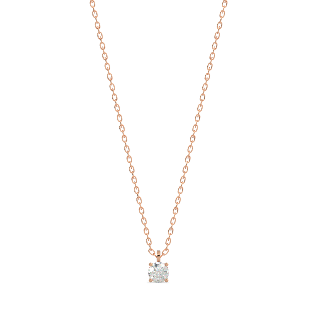Solitaire Round Lab Grown Diamond Pendant by Stefee