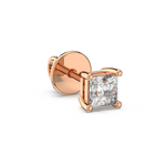 Load image into Gallery viewer, Solitaire Princess Lab Grown Diamond Studs Earrings by Stefee