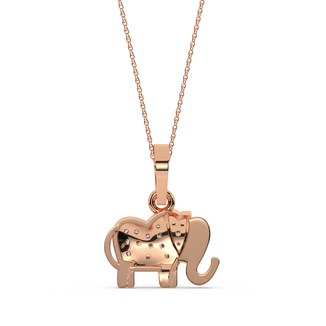 Elephant Lab Grown Diamond Pendant by Stefee