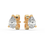 Load image into Gallery viewer, Solitaire Pear Lab Grown Diamond Studs Earrings by Stefee