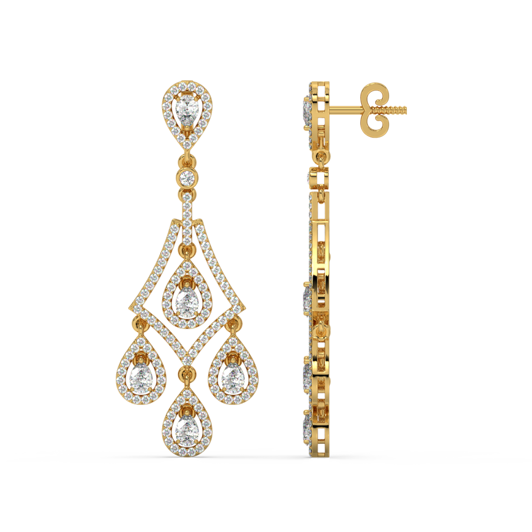 Sparkling Cubic  Lab Grown DiamondStuds By Stefee Jewels