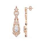 Load image into Gallery viewer, Shining Threads Lab Grown Diamond Drop Earrings by Stefee Jewels