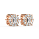 Load image into Gallery viewer, Round cut stud earrings By Stefee Jewels