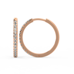 Load image into Gallery viewer, Pave Huggie Hoops Lab Grown Diamond Earrings by Stefee