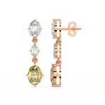Load image into Gallery viewer, Elegant Glimmer Lab Grown Diamond Drop Earrings by Stefee Jewels