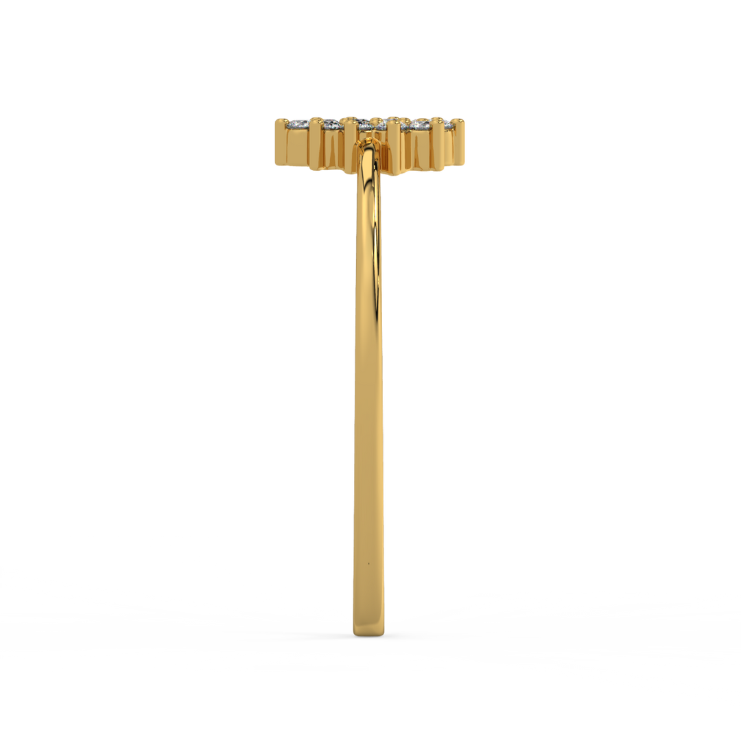 Open Dewdrop Round Lab Grown Diamond  Ring by Stefee Jewels