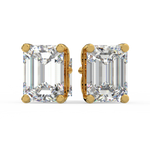 Load image into Gallery viewer, Solitaire Emerald Lab Grown Diamond Studs Earrings by Stefee