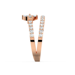 Load image into Gallery viewer, Spiral Left Petal Lab Grown Diamond Ring by Stefee Jewels