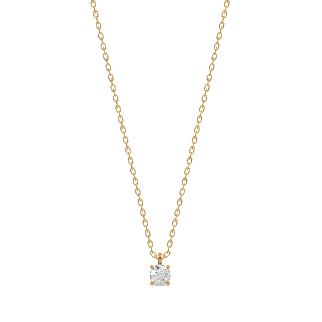 Solitaire Round Lab Grown Diamond Pendant by Stefee