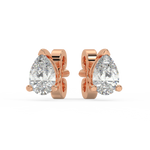 Load image into Gallery viewer, Solitaire Pear Lab Grown Diamond Studs Earrings by Stefee