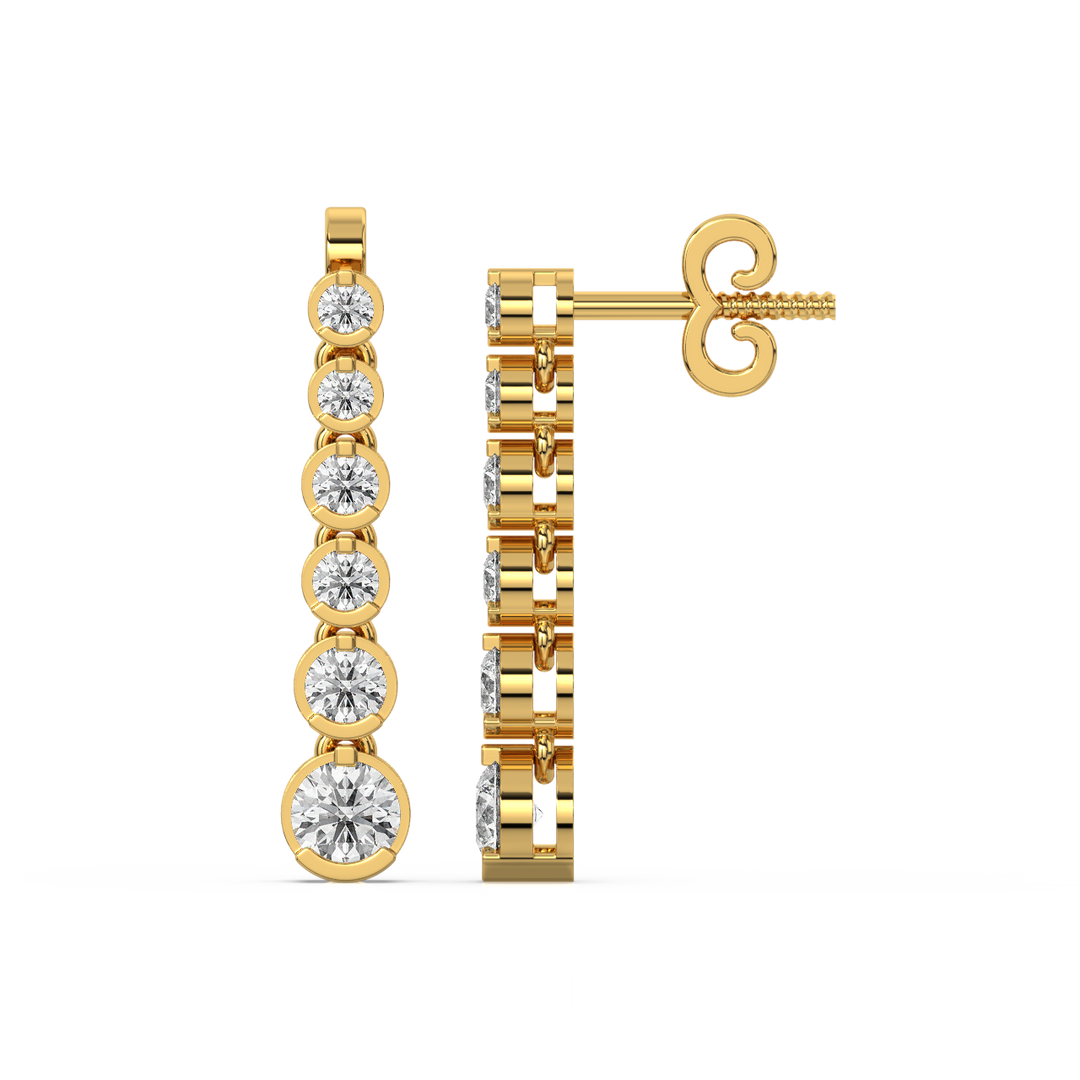Partywear Traditional Lab Grown Diamond Earrings By Stefee Jewels