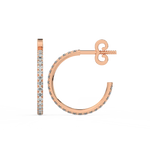 Load image into Gallery viewer, Lab Grown Diamond Arc Hoops Earrings by Stefee