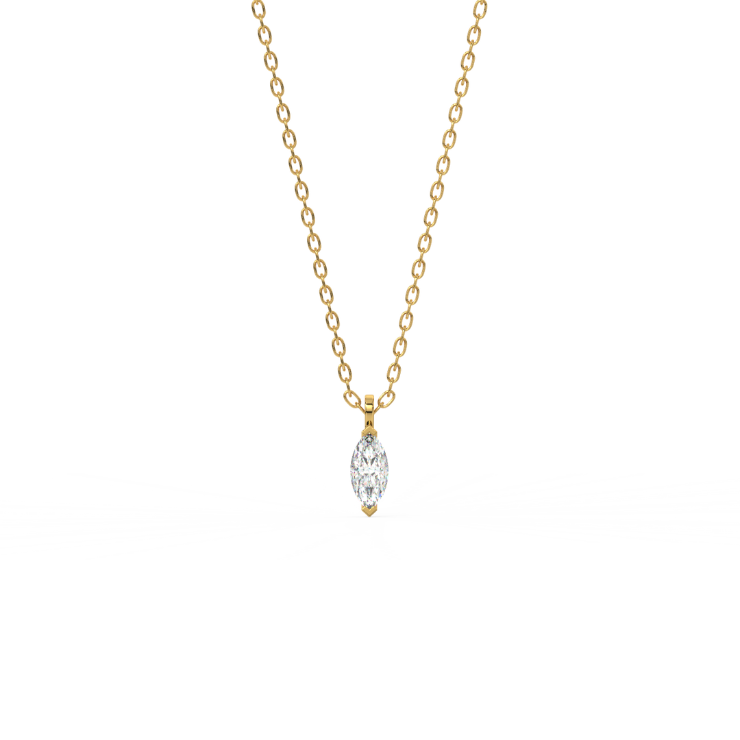 Solitaire Marquise Lab Grown Diamond Pendant by Stefee