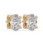 Load image into Gallery viewer, Solitaire Oval Lab Grown Diamond Studs Earrings by Stefee