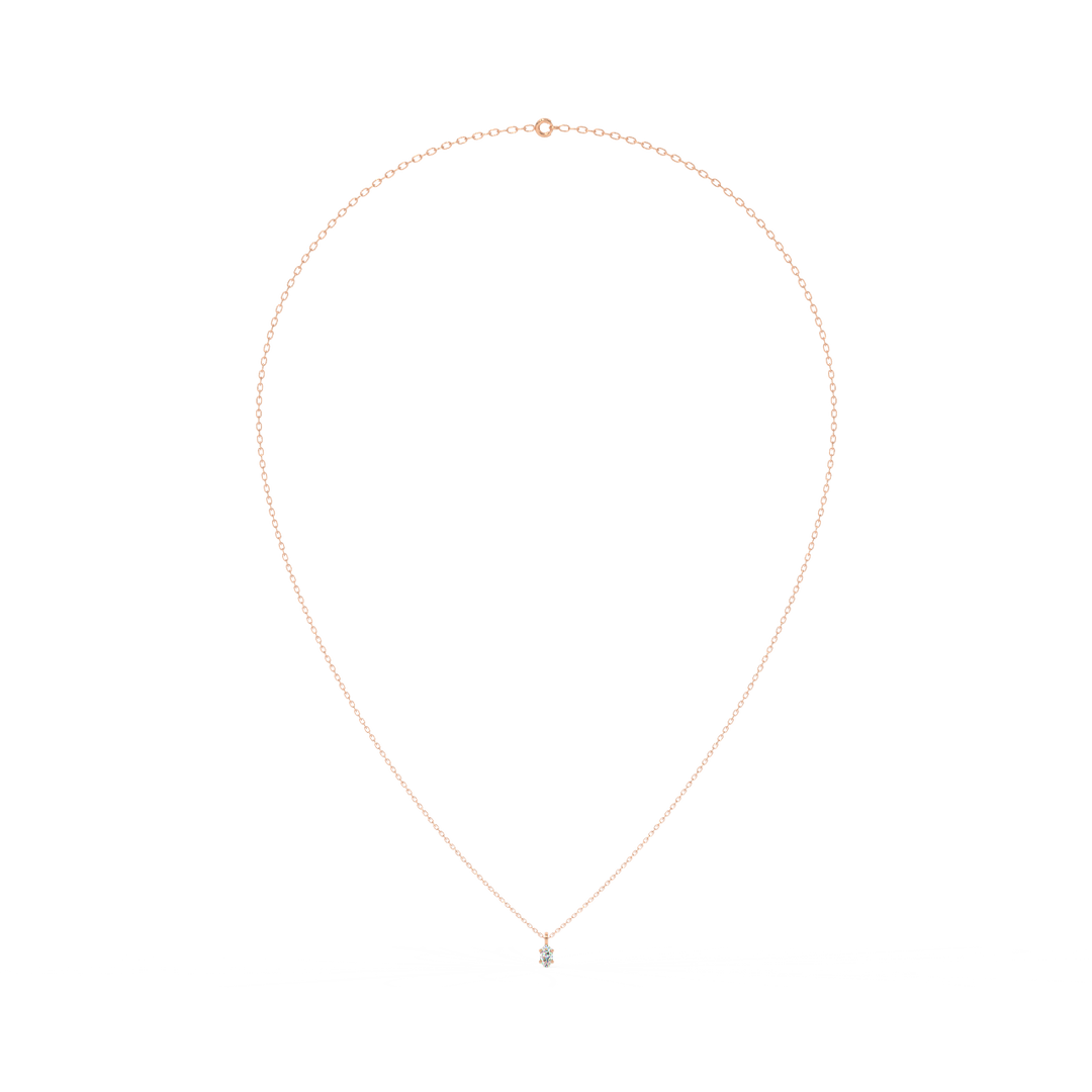 Solitaire Oval Lab Grown Diamond Pendant by Stefee