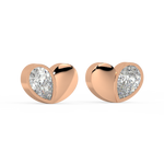 Load image into Gallery viewer, Little Lab Grown Diamond Heart Studs By Stefee Jewels