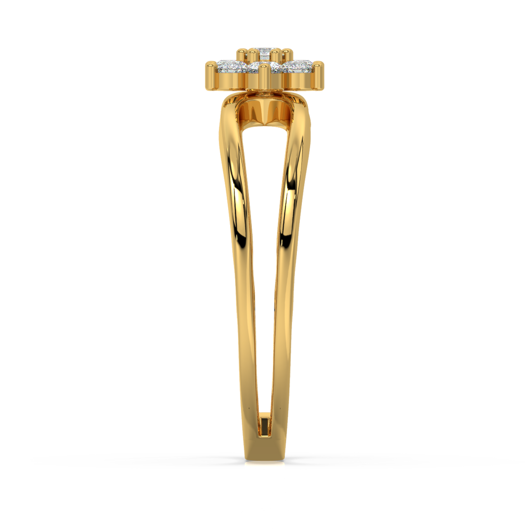 Halo-Star  Lab Grown Diamond Ring by Stefee Jewels