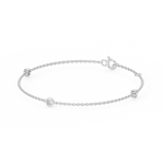 Load image into Gallery viewer, Bezel Set 3  Lab Grown Diamond Bracelet by Stefee