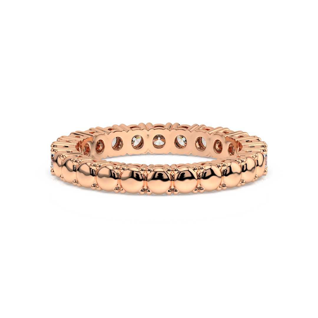 Large Petite Brilliant Round Band Lab Grown Diamond Ring by Stefee Jewels