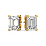 Load image into Gallery viewer, Solitaire Emerald Lab Grown Diamond Studs Earrings by Stefee